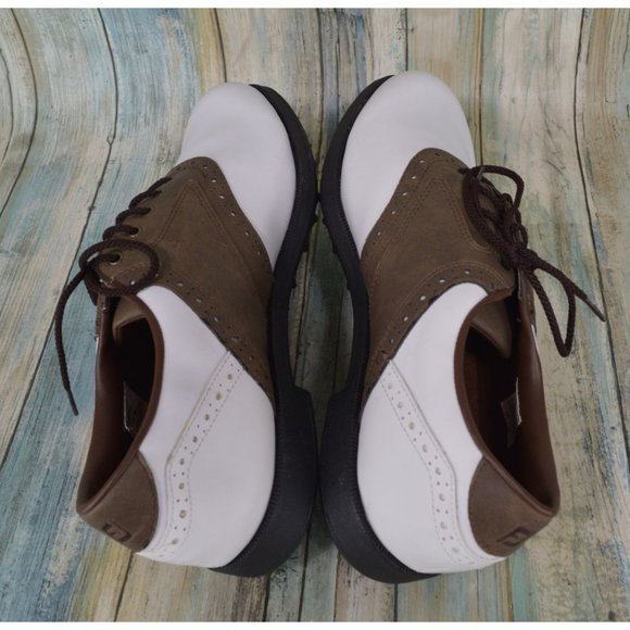 Footjoy GreenJoys Men's Size 11 Saddle Golf Cleats 45542 - Picture 9 of 11